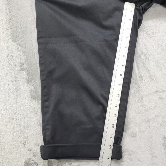 Gloria Vanderbilt Pant Womens 8 Black ANITA High Rise Straight Capri Khaki Unltd - Picture 9 of 12